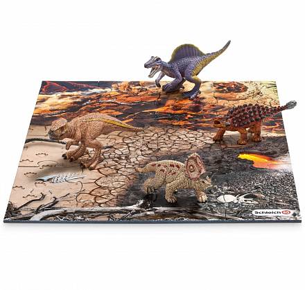 Игровой набор мини-динозавры и пазл Исследование 